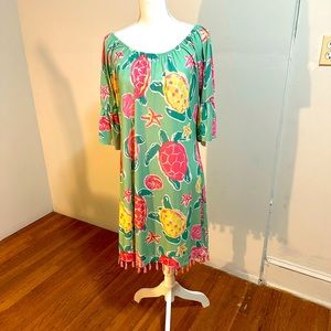 Simply Southern dress - beachy with tassels Size XL
